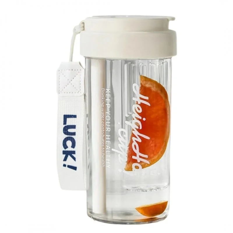 Livefy pohár so slamkou Simple 600ml, biely 