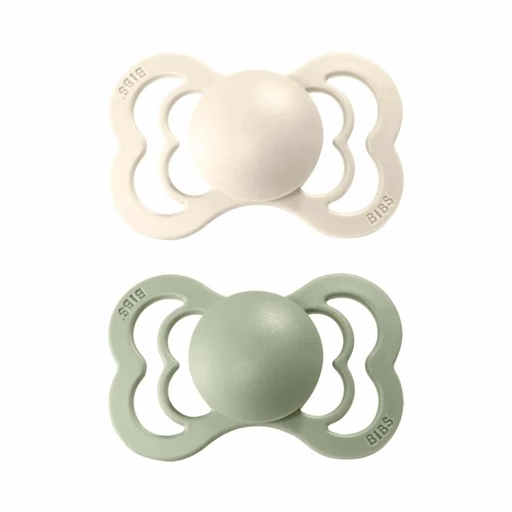BIBS Supreme cumlíky z prírodného kaučuku 2ks veľkosť 2 - Ivory / Sage
