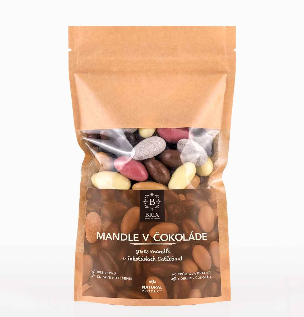 Brix Mandle v čokoláde 250g 1×250 g, mandle v čokoláde