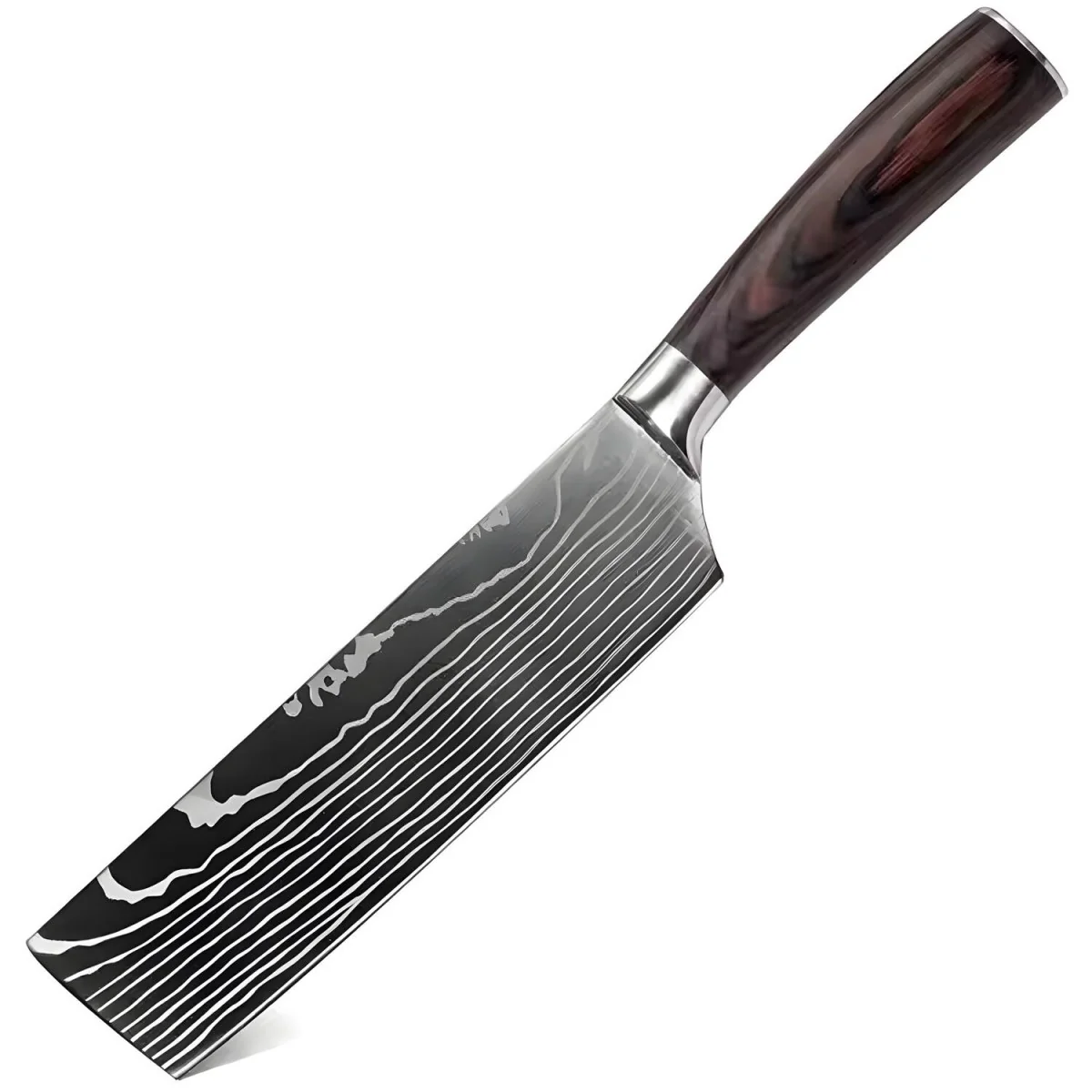 Kuchynský nôž Blade-Nakiri/Čierna/Hnedá 1ks, čepeľ 16cm