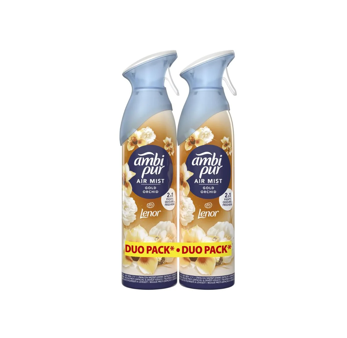 Ambi Pur Gold Orchid duo pack osviežovač vzduchu v spreji 2 × 185 ml
