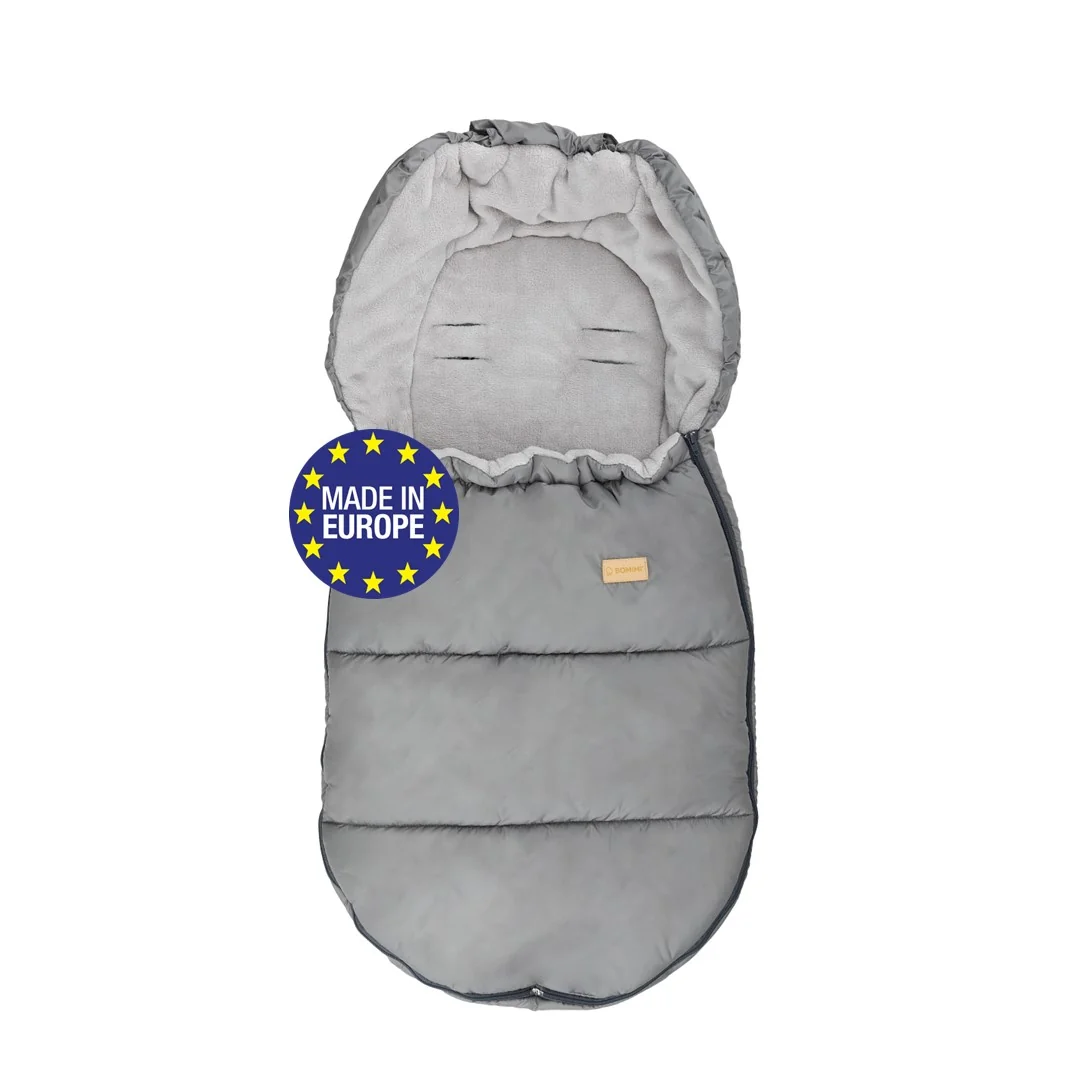 Bomimi FLINT PREMIUM fusak do kočíka 100 cm, sivý
