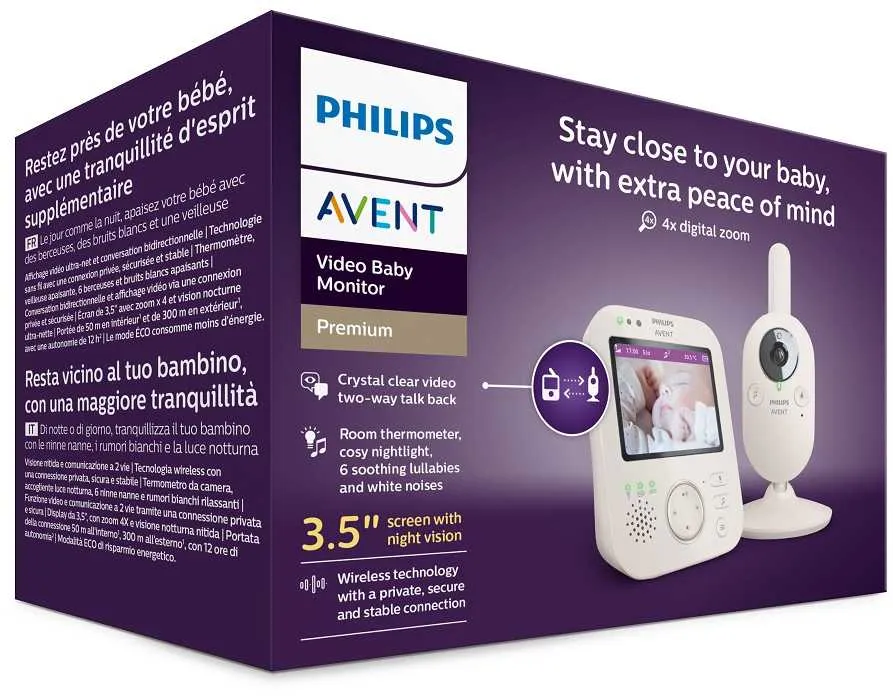 Philips AVENT Baby video monitor SCD891/26 1×1 ks, video monitor
