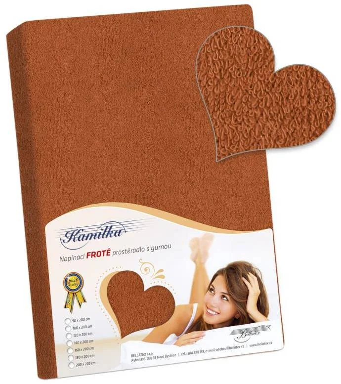 Froté prestieradlo 120x200 017 hnedá K10 1×1 ks, posteľná plachta