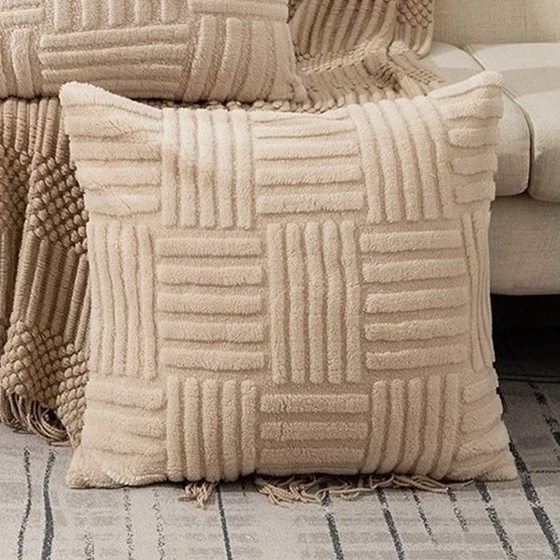 Livefy obliečka na vankúš Braidy 45x45cm, béžová