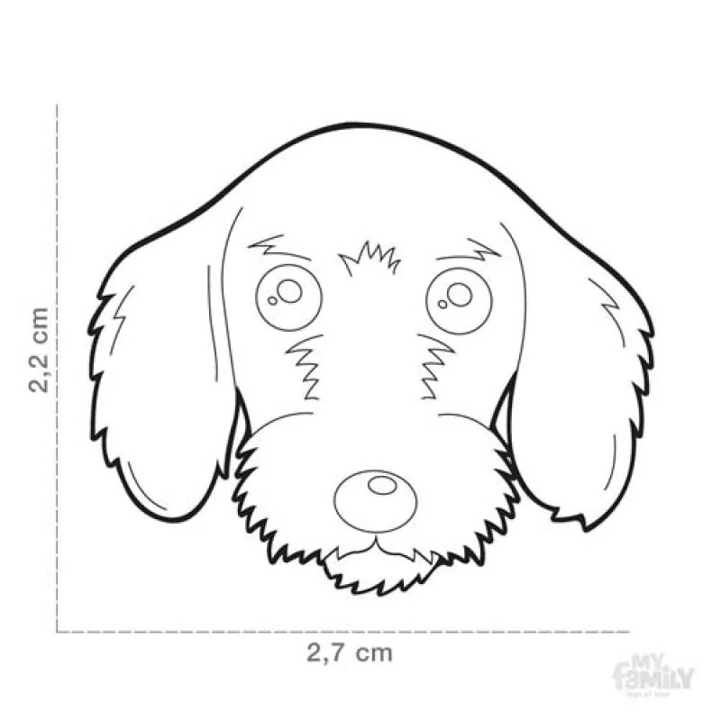 MF BLACK AND TAN WIRE-HAIRED DACHSHUND 2,2x2,7cm gravírovateľný prívesok