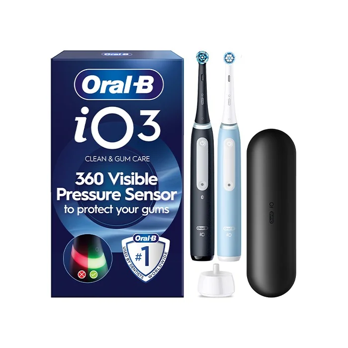Oral B EK Duo iO Series 3 Black&Blue 1×1 set, balenie elektrických zubných kefiek