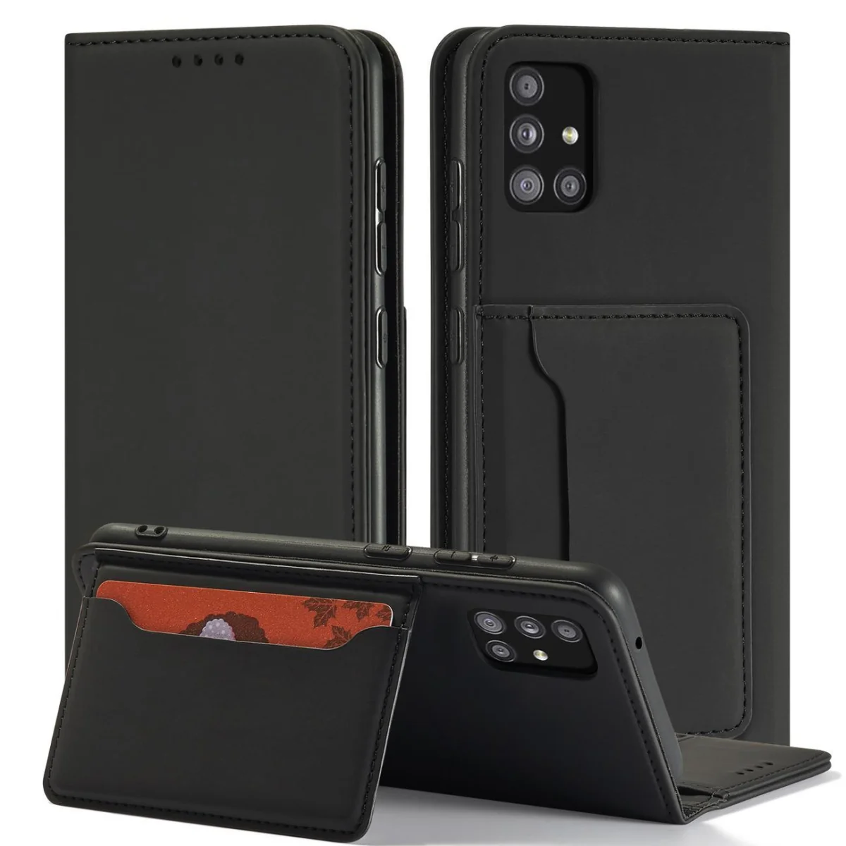 MG Magnet Card knižkové kožené puzdro na Xiaomi Redmi Note 11 Pro 4G/5G čierne