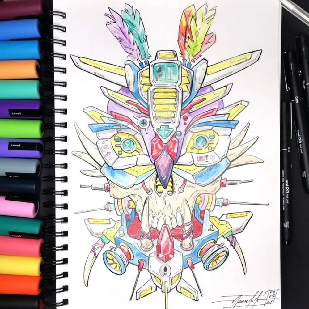 Sada akrylových popisovačov Uni POSCA PC-1M mix 4 ks 0,7-1 mm, mix farieb