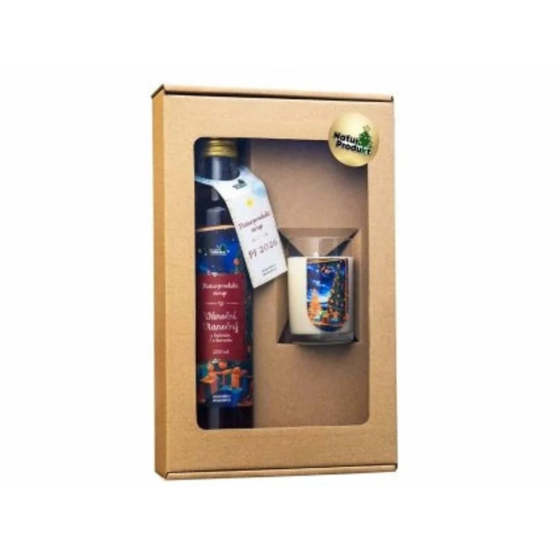 NATURPRODUKT sirup s korením+sviečka darčeková sada