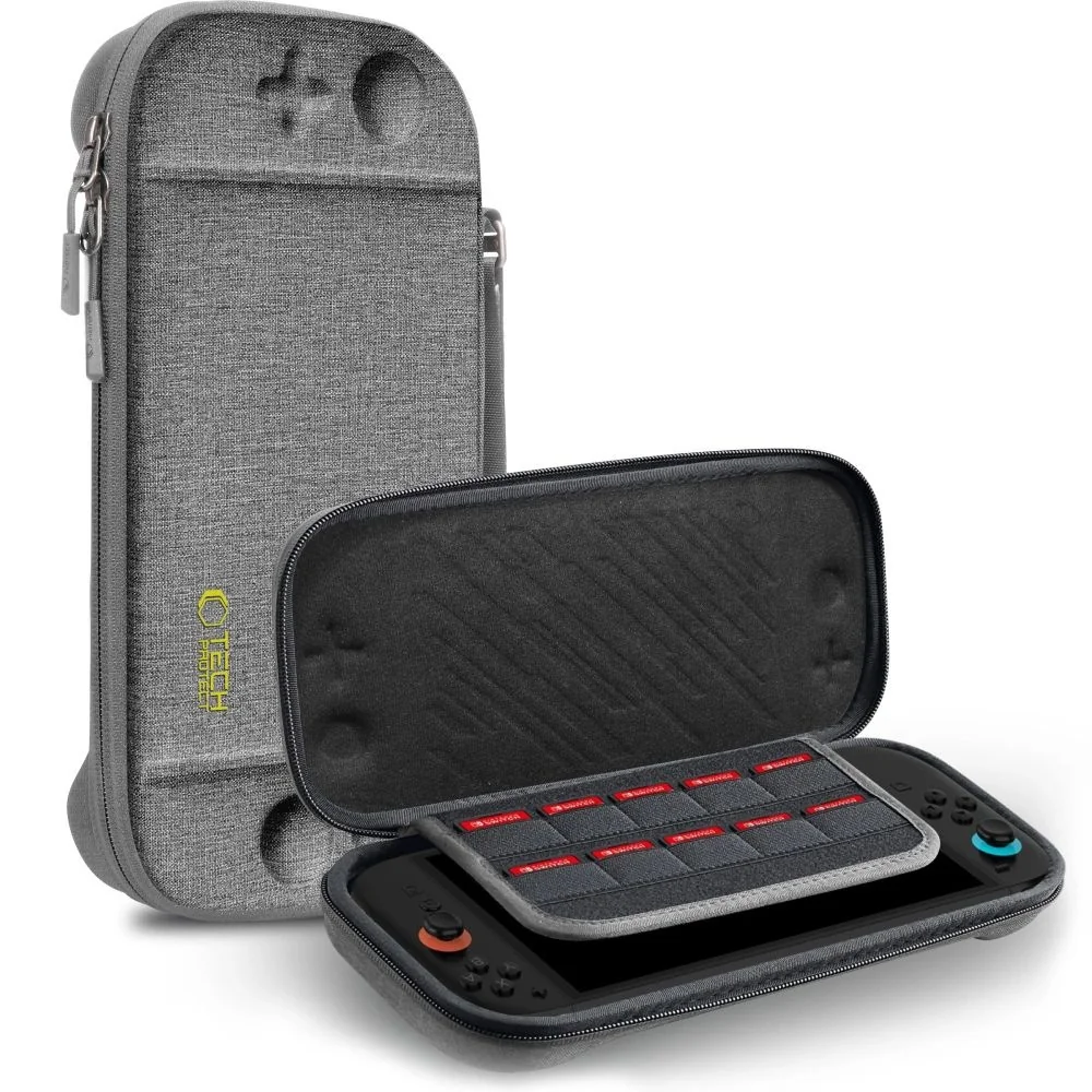 Tech-Protect Slim Pouch puzdro na Nintendo Switch 2, šedé