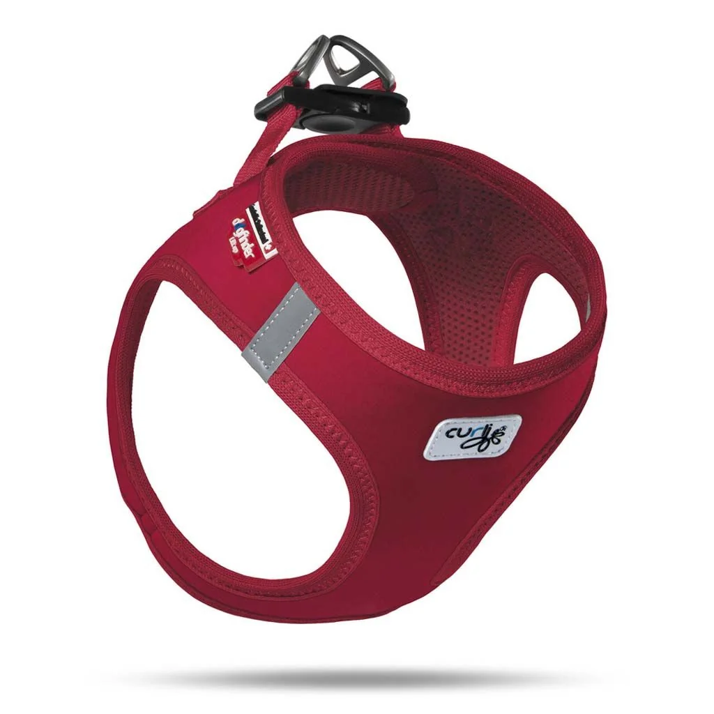 CURLI Postroj pre psy Softshell Red 2XS, 2-4 kg 1×1 ks, veľkosť 2XS