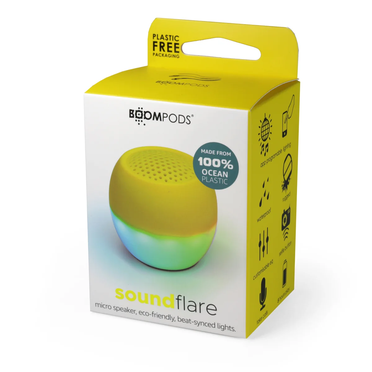 BOOMPODS Soundflare Ocean bezdrôtový reproduktor žltý