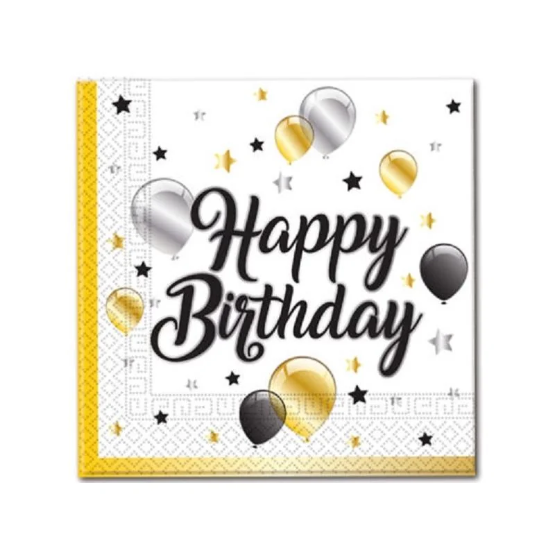 Servítky Happy Birthday 33x33cm 20ks