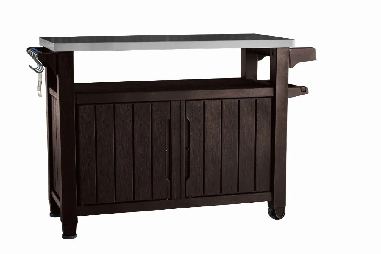 Grilovací stolík Keter UNITY XL 207L hnedý
