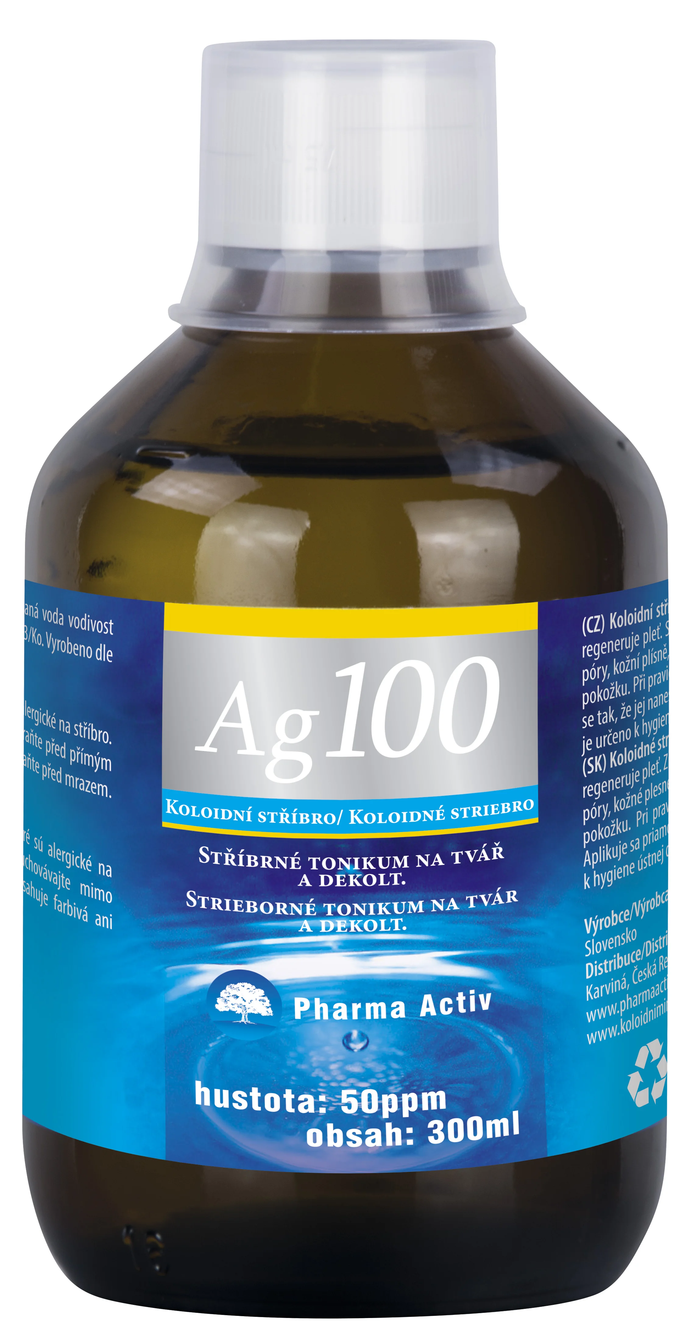 Koloidné striebro Ag100 50ppm 300 ml