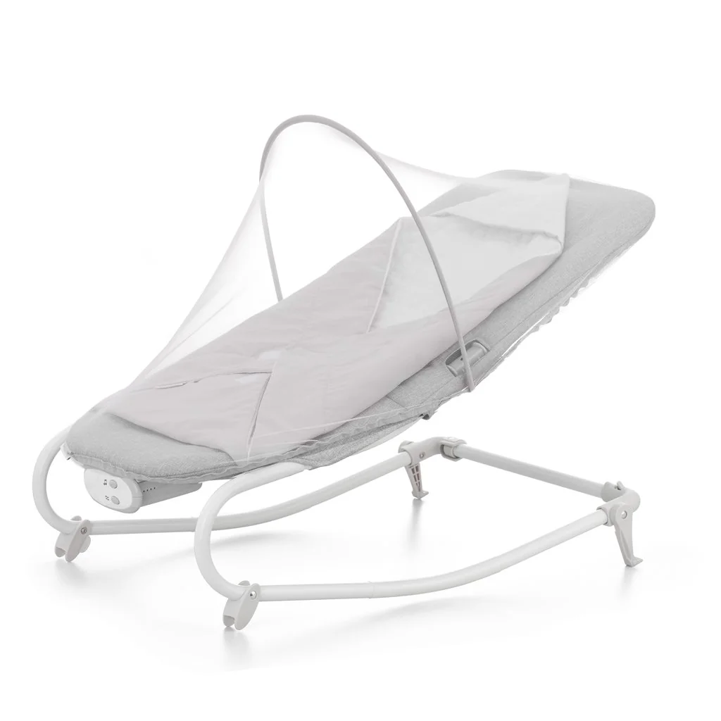 Kinderkraft FELIO 2 vibrujúce húpatko s melódiami Stone Grey 0m+, do 9 kg