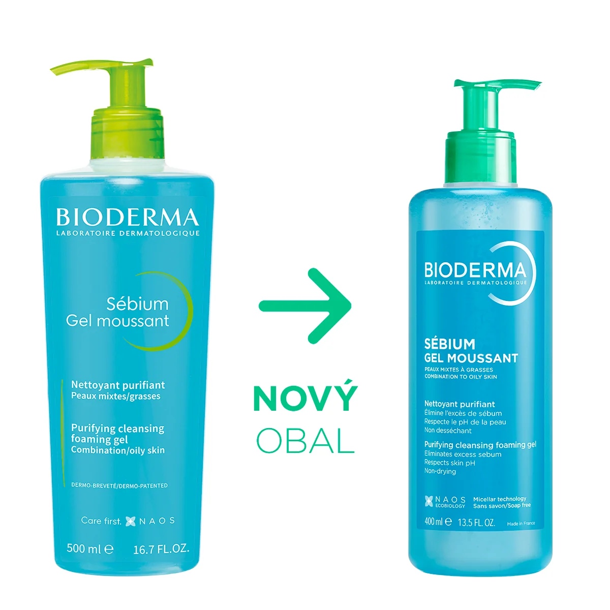 BIODERMA Sébium Gel moussant čistiaci gél na zmiešanú a mastnú pleť 400 ml