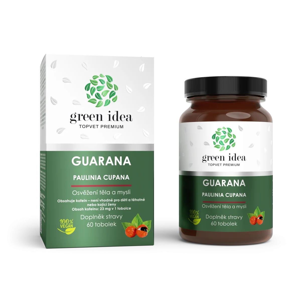 Guarana – bylinný extrakt – 60 kapsúl – Green idea