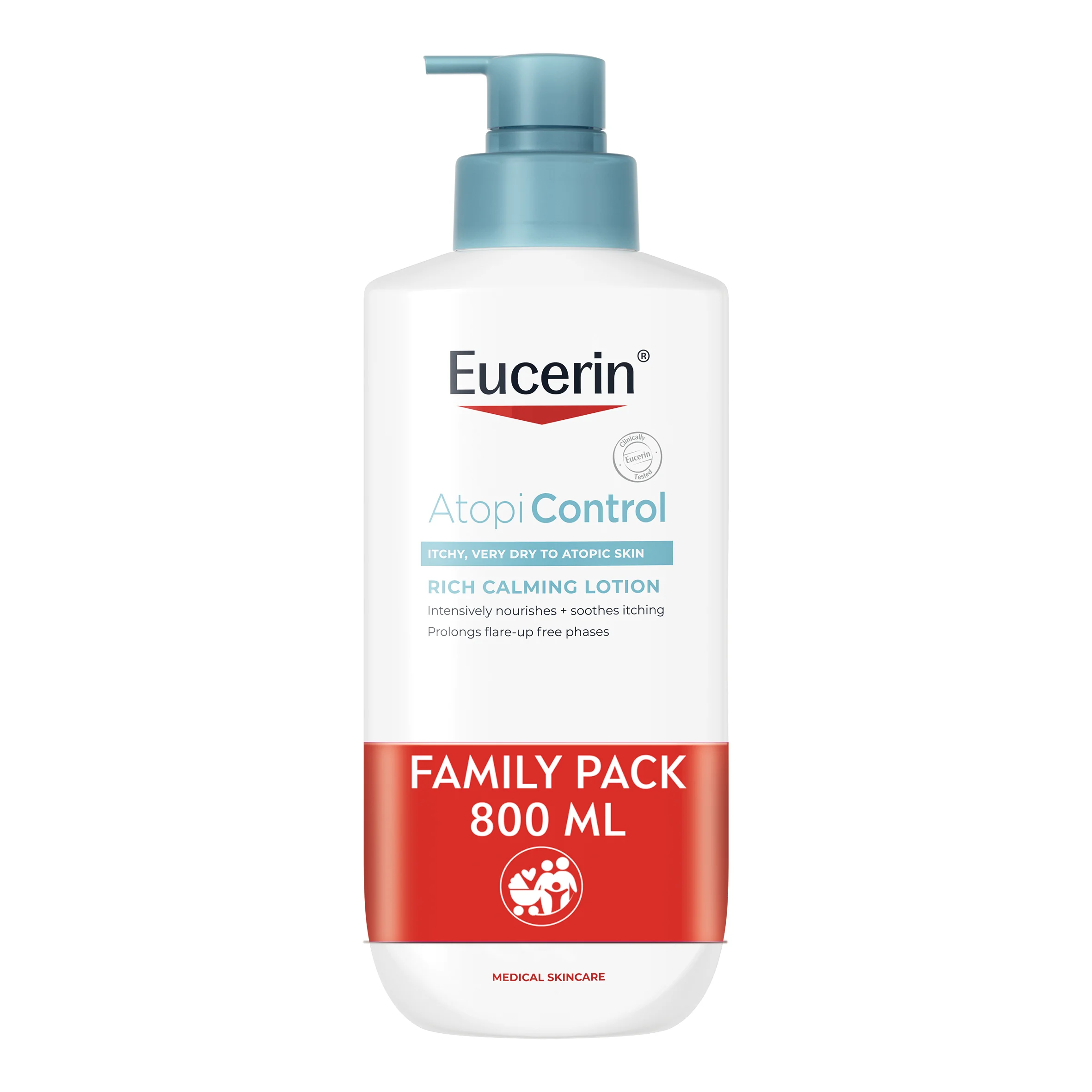 Eucerin AtopiControl Telové mlieko FAMILY PACK 2×400 ml