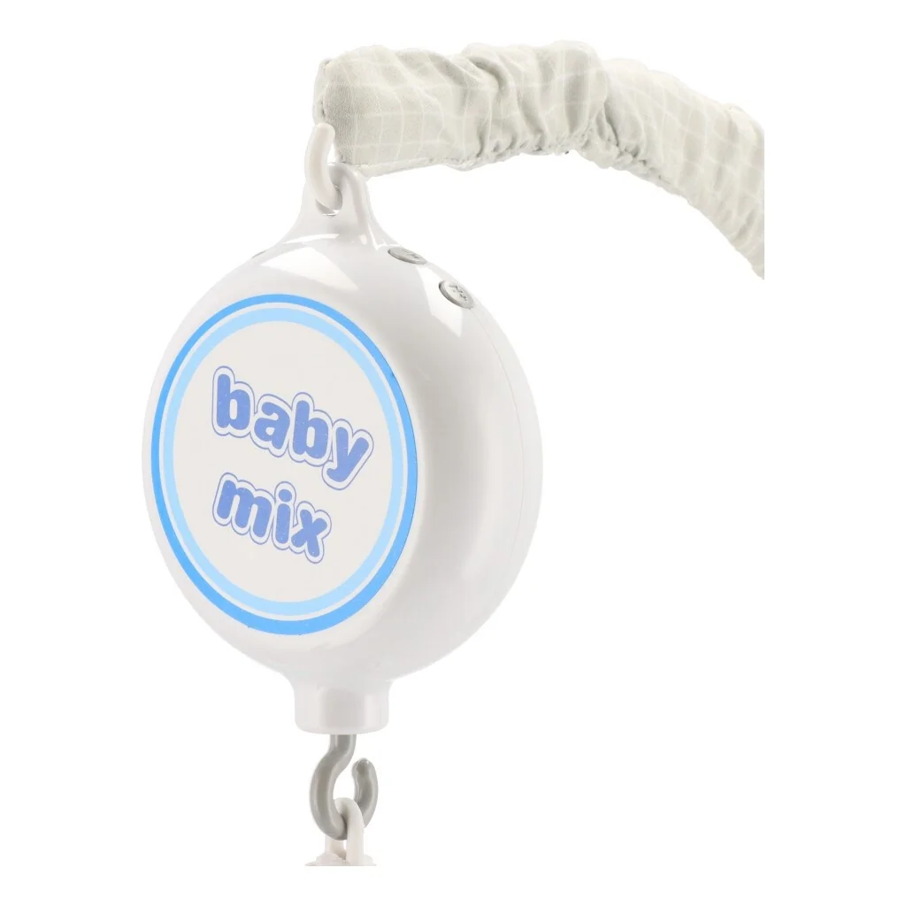 Elektronický kolotoč nad postieľku Baby Mix Medvedíky a králiky s