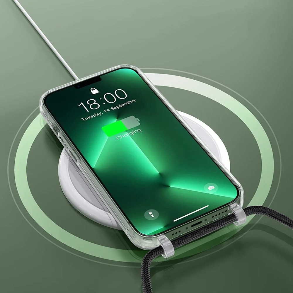 Tech-Protect FlexAir Chain kryt na iPhone 14 Pro, čierny/ružový
