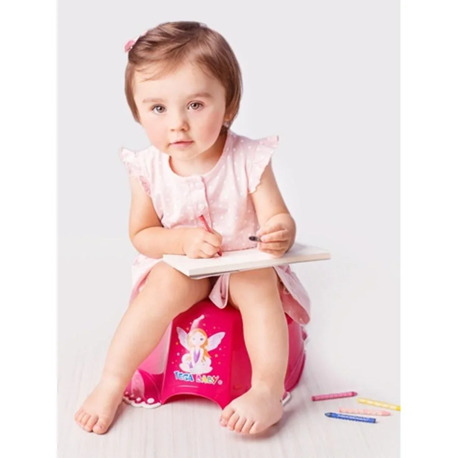 Tega Baby Detský nočník Teddy s melódiou, biela perleť