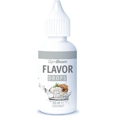 Gymbeam flavor drops kokos 1×30 ml, dochucovadlo vo forme kvapiek s príchuťou kokosu