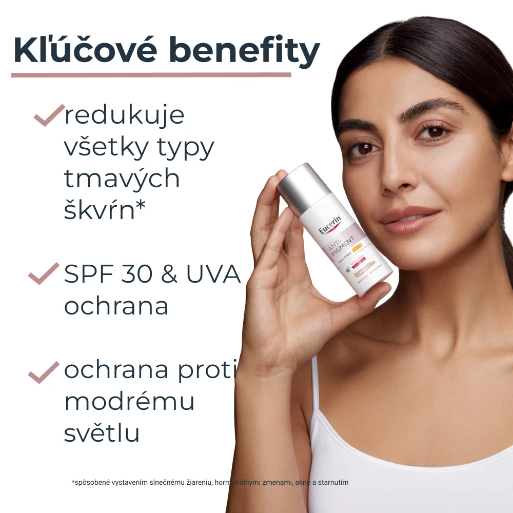 Eucerin ANTI-PIGMENT Denný KRÉM SPF30 Tónovaný stredne tmavý 1x50 ml