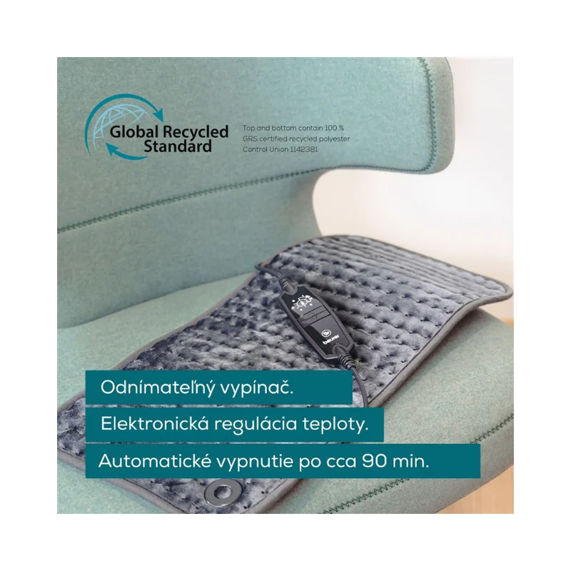 Vyhrievacia podložka BEURER HK 123 XXL Cosy Grey Green Planet