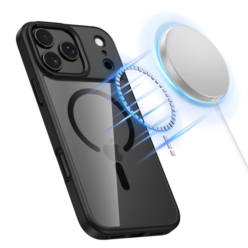 Tech-Protect MagMat MagSafe kryt na iPhone 17 Pro, čierny/priesvitný