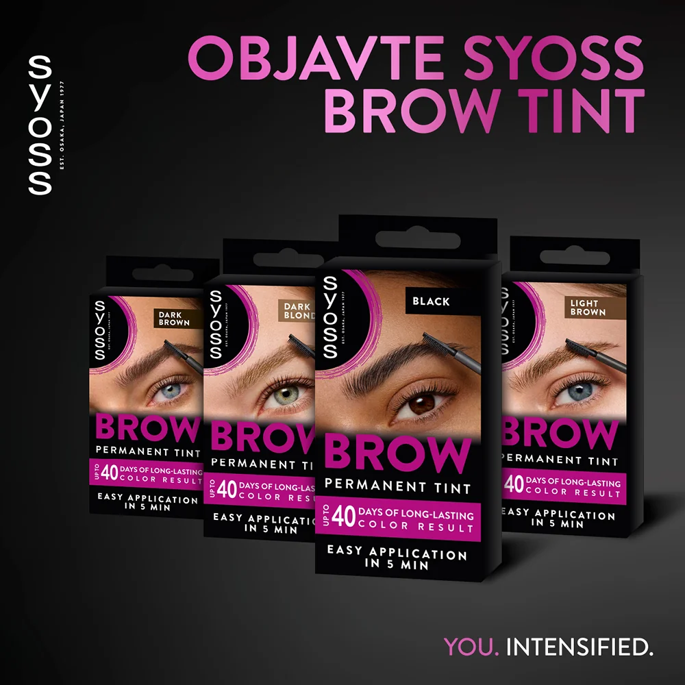 Syoss Brow Tint farba na obočie Čierny 1×1 ks, farba na obočie