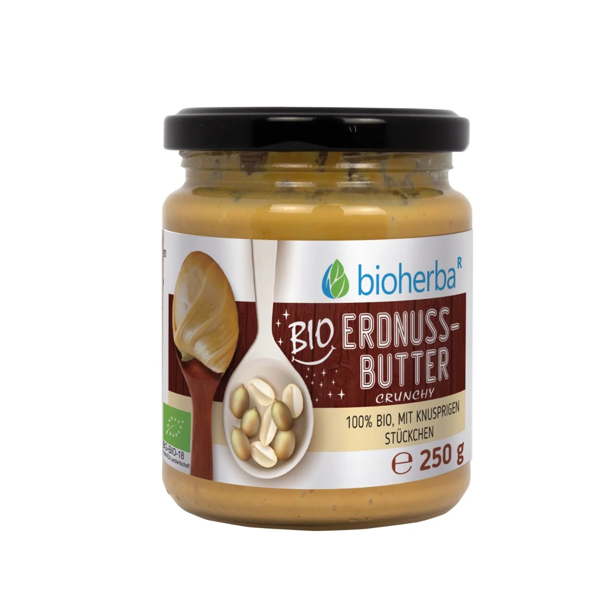 100 % arašidové maslo crunchy – 250 g – Bioherba