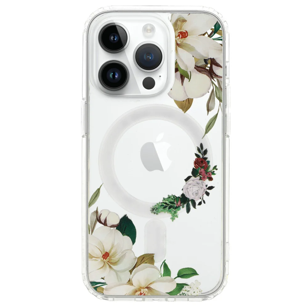 MG Flower MagSafe kryt na iPhone 13 Pro, white flower