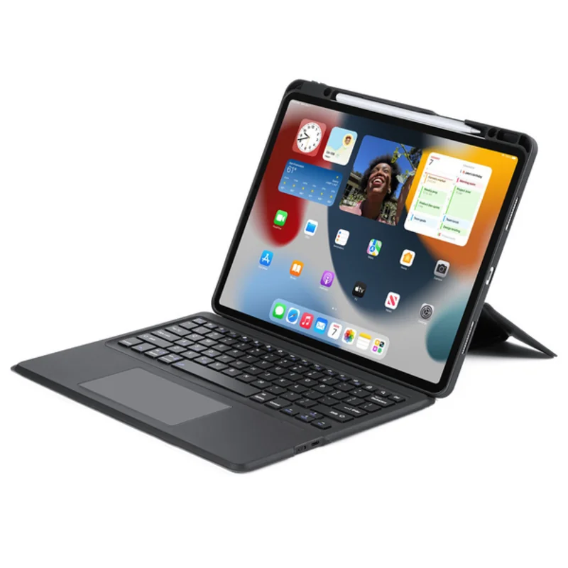 Dux Ducis DK puzdro s klávesnicou na iPad Pro 12.9'' 2020/2021/2022, čierne ierne