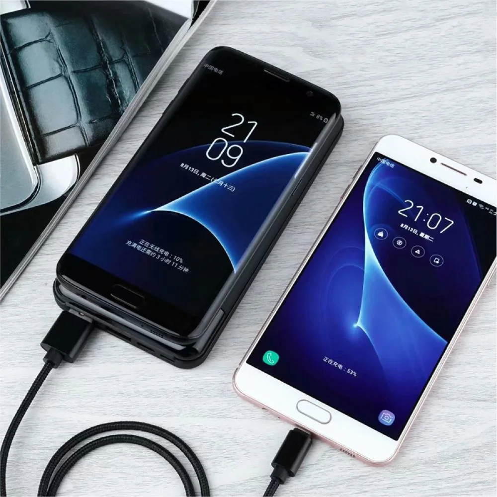 Solárna powerbanka s 6 panelmi 10 000 mAh, USB výstupy