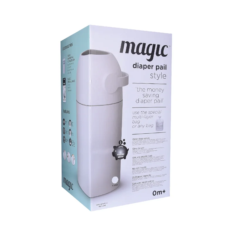 MAGIC Kôš na plienky - Plienkový systém, kapacita 25ks použitých plienok, šedý 1×1 ks, kôš na plienky