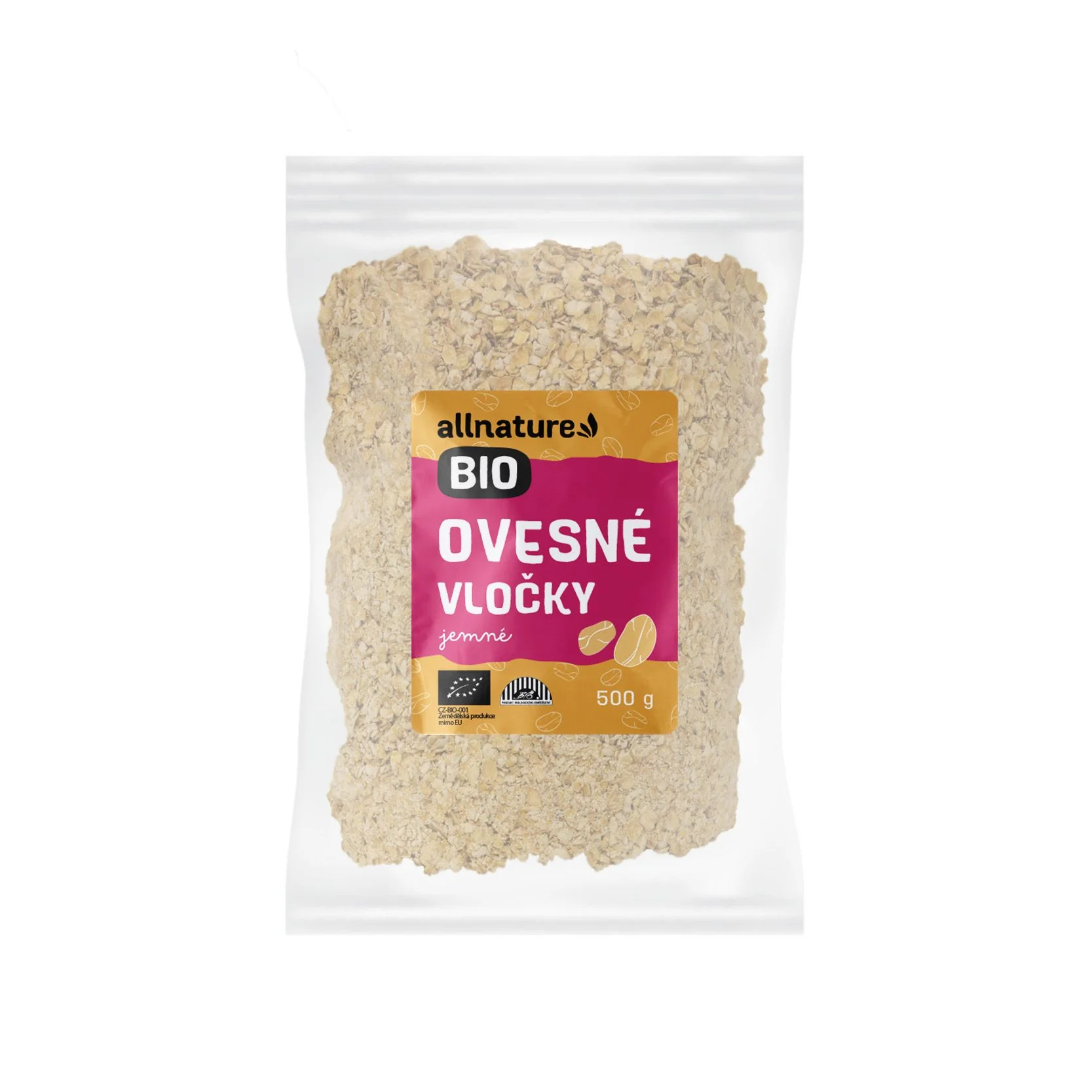 Allnature Ovsené Vločky Jemné Bio 500g 1×500 g, jemné ovsené vločky
