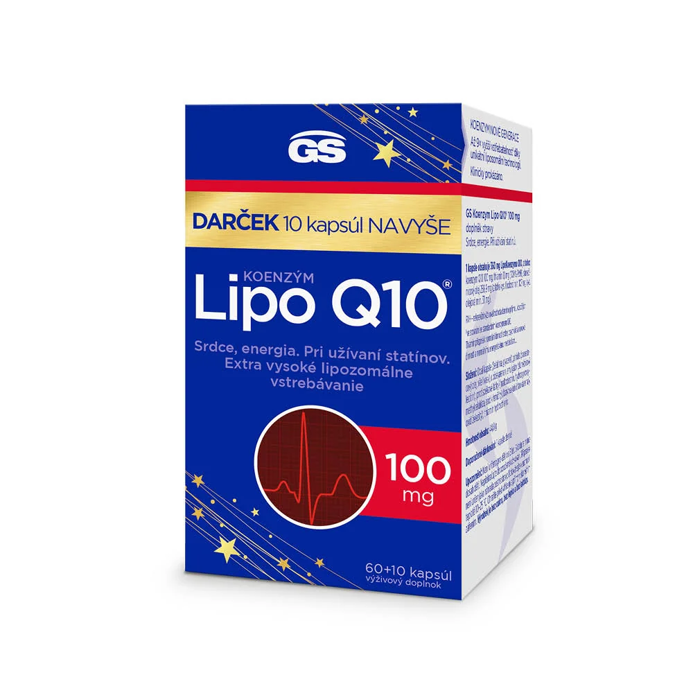 GS Koenzym Lipo Q10 100 mg cps. 60+10 darček 70 cps