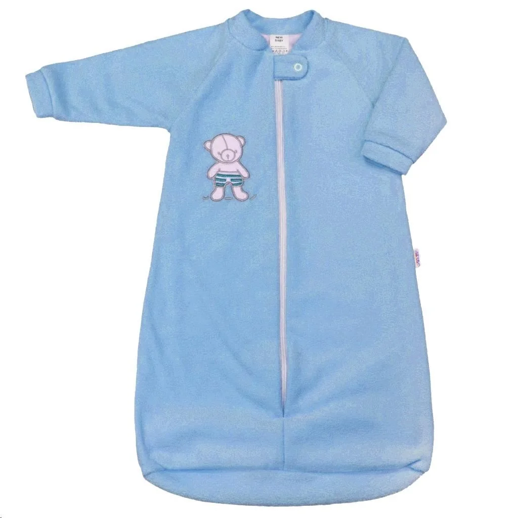 Dojčenský froté spací vak New Baby medvedík modrý 74 (6-9m),