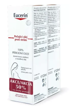 Eucerin Ošetrujúci olej proti striám PROMOBALENIE ZĽAVA 50 % NA DRUHÝ PRODUKT 1xset, 125ml+125ml