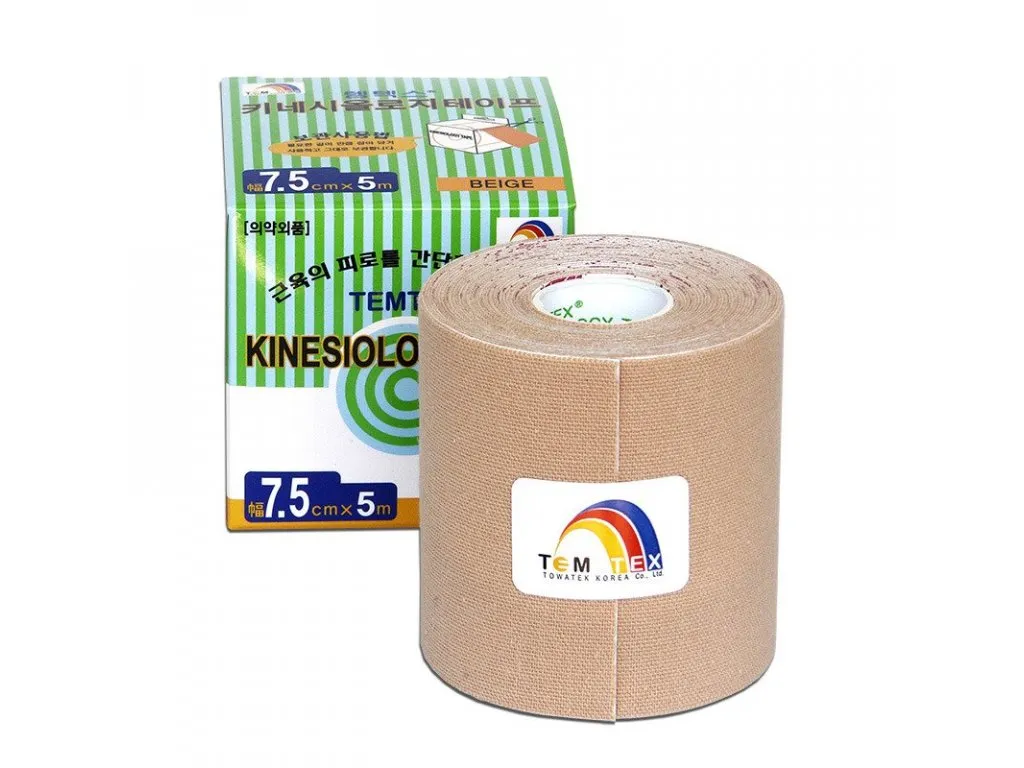Temtex kinesio tape Classic, béžová tejpovacia páska 7,5cm x 5m 1×1 ks, tejpovacia páska