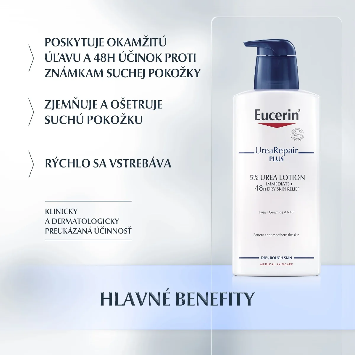Eucerin UreaRepair PLUS Telové mlieko 5% Urea 1×400 ml, 5% Urea