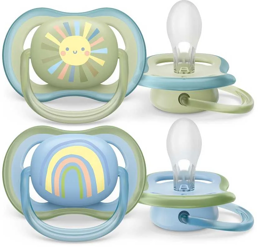 Philips AVENT Cumlík Ultra air obrázok 0-6m chlapec (dúha) 2ks 1×2 ks, cumlík