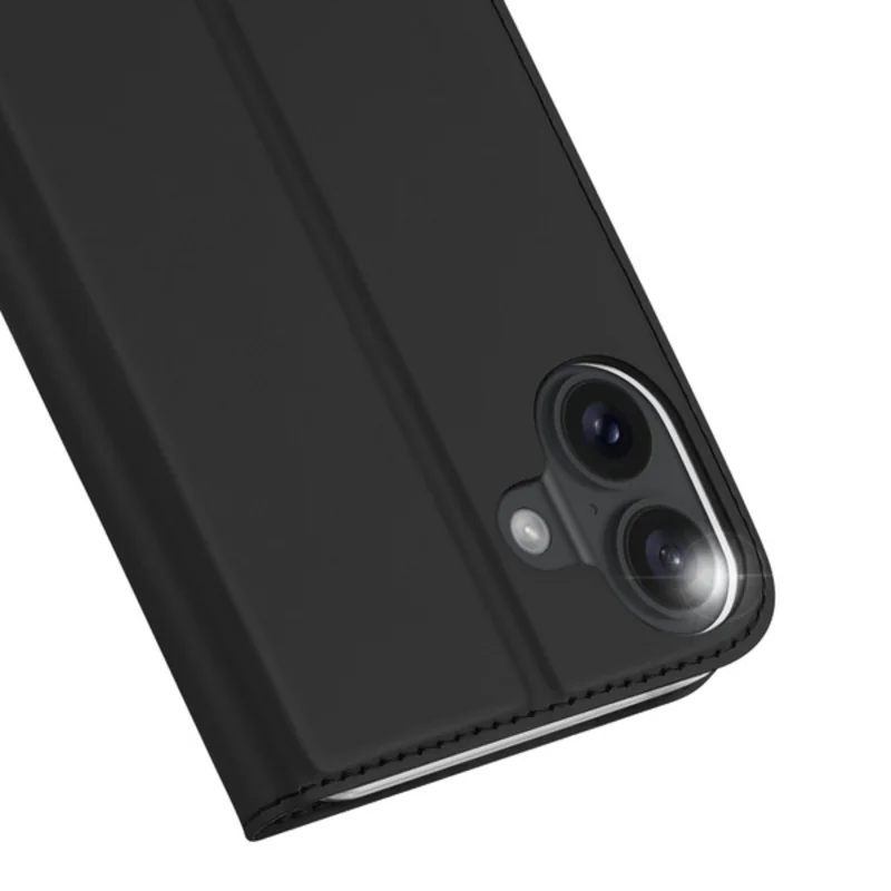 Dux Ducis Skin Pro knižkové puzdro na iPhone 16, čierne