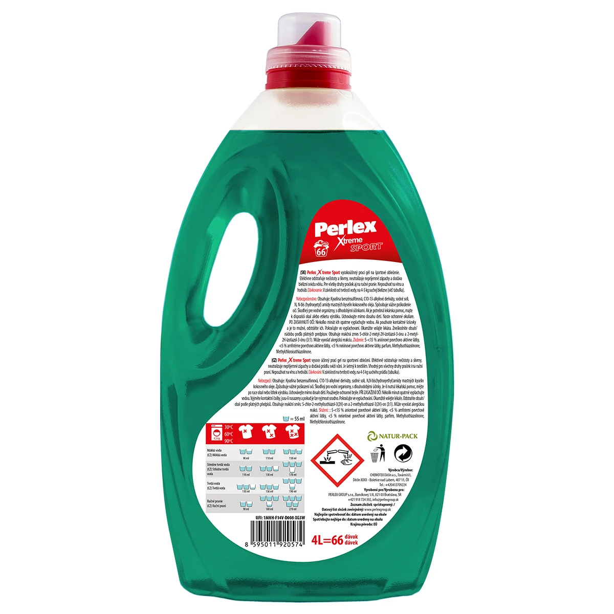 Perlex prací gél 4L / 66 praní Sport 1×4L, gél na pranie