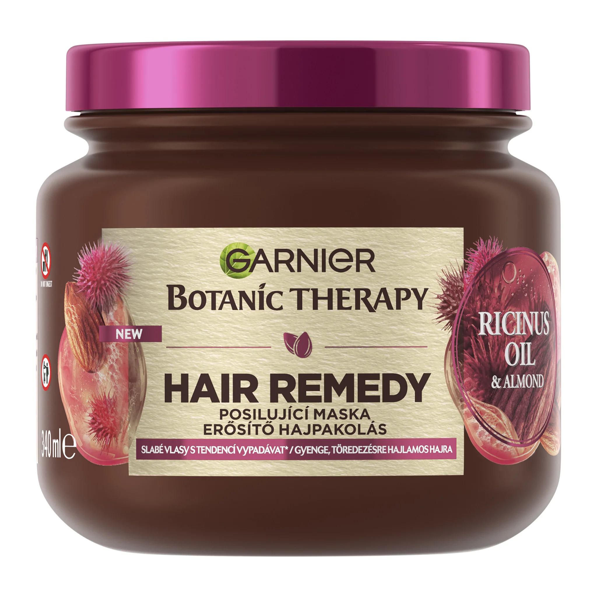 Garnier Botanic Therapy Hair Remedy Ricinus Oil Almond maska na vlasy 1×340 ml, maska na vlasy