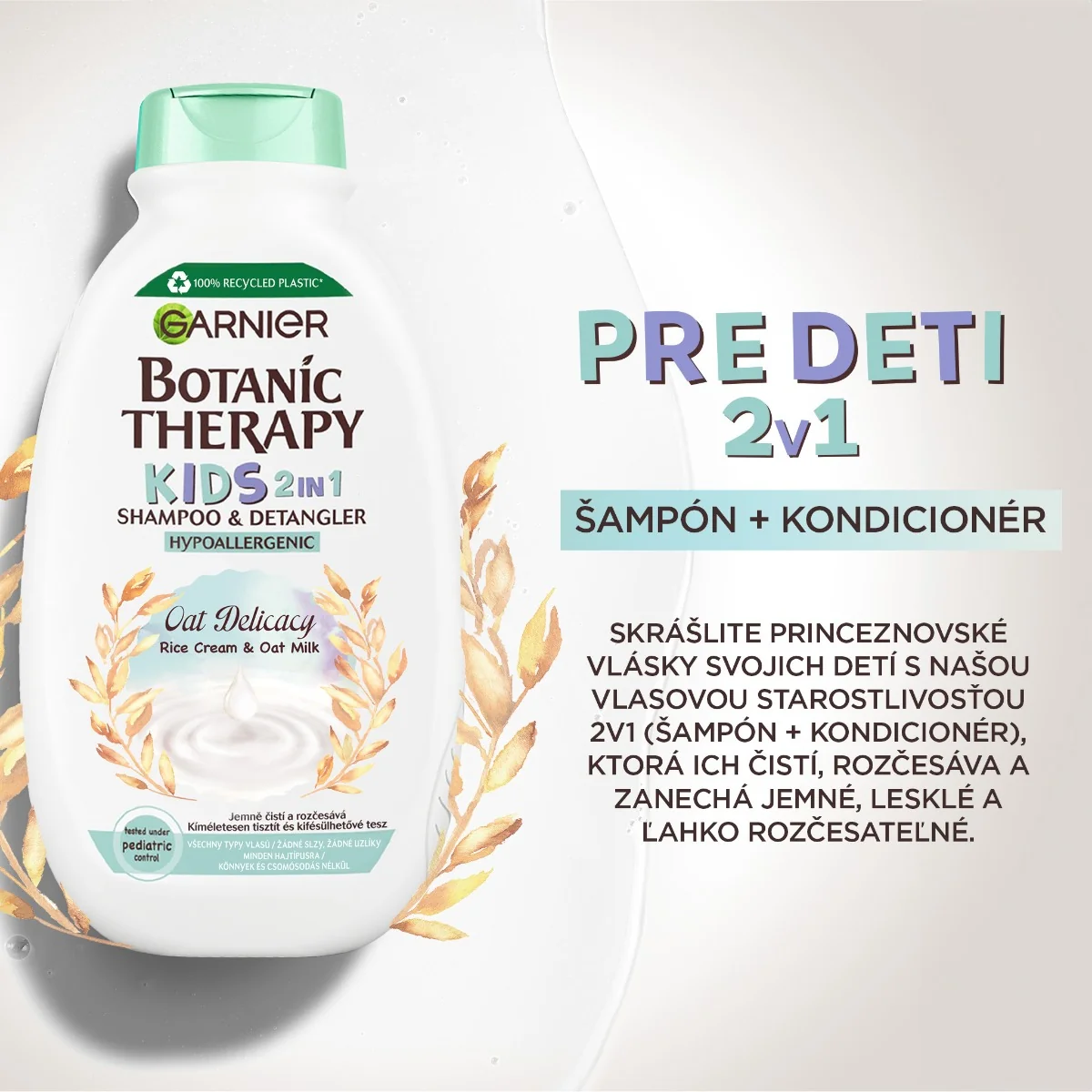 Botanic Therapy Kids 2v1 šampón & kondicionér Oat Delicacy 1×400 ml, šampón & kondicionér