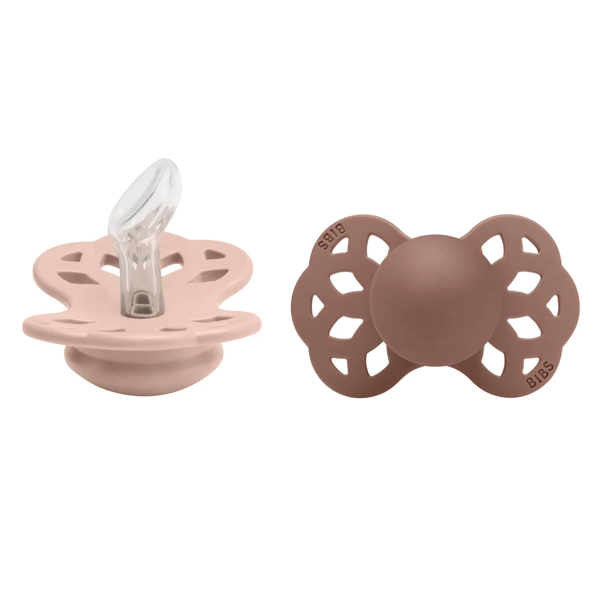 BIBS Infinity anatomické cumlíky zo silikónu 2ks veľkosť 1 - Blush / Woodchuck