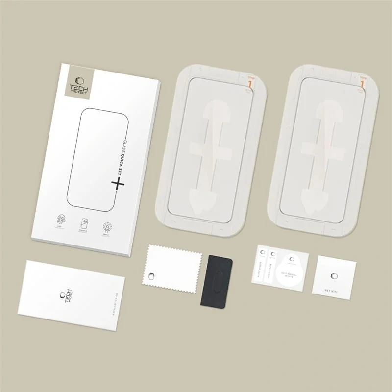 Tech-Protect Quick Set 2x ochranné sklo na iPhone 14 Pro, čierne